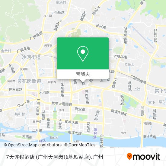 7天连锁酒店 (广州天河岗顶地铁站店)地图