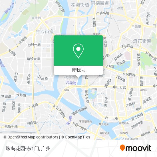 珠岛花园-东1门地图