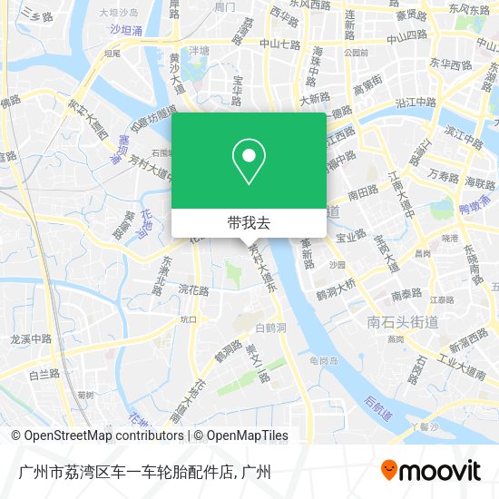 广州市荔湾区车一车轮胎配件店地图