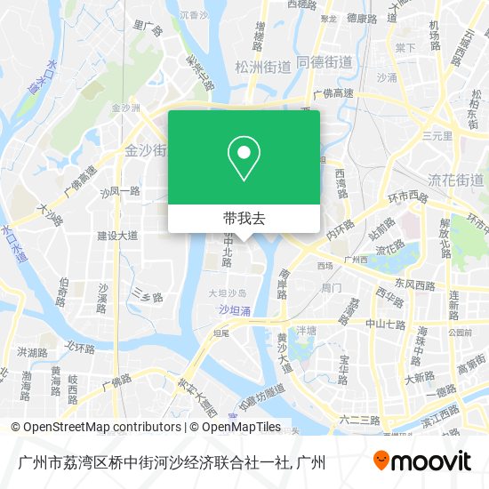 广州市荔湾区桥中街河沙经济联合社一社地图