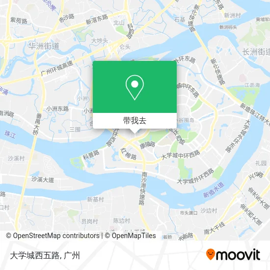 大学城西五路地图
