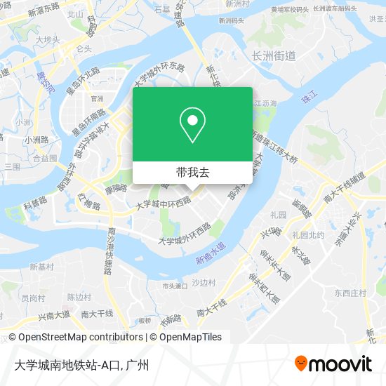 大学城南地铁站-A口地图