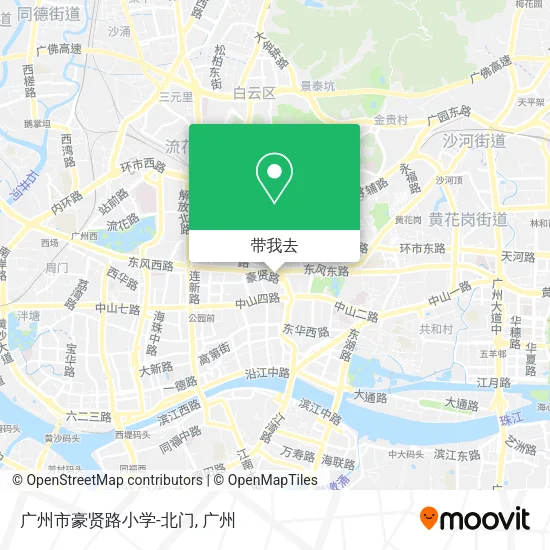 广州市豪贤路小学-北门地图
