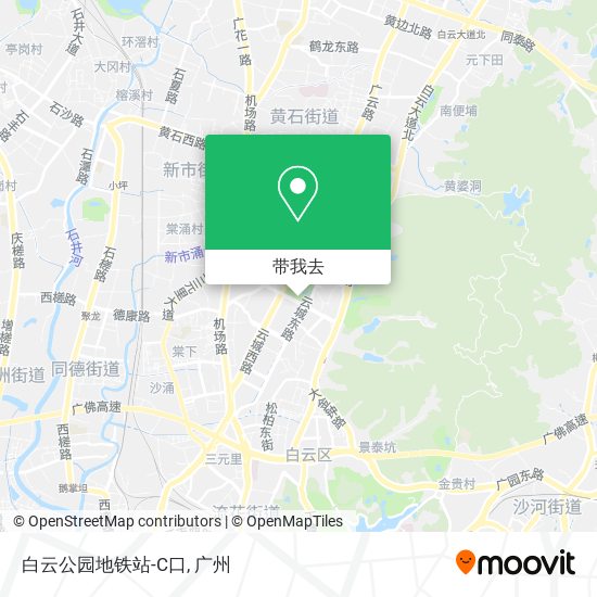 白云公园地铁站-C口地图