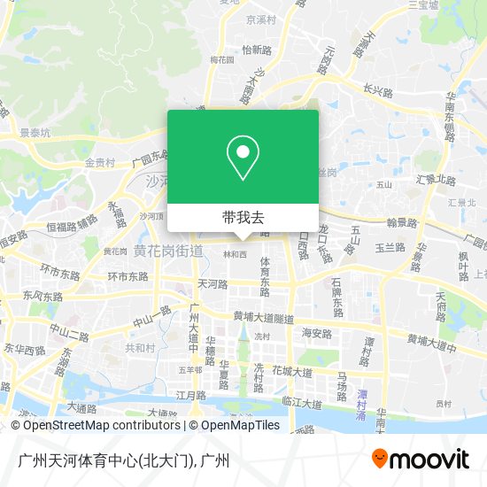 广州天河体育中心(北大门)地图