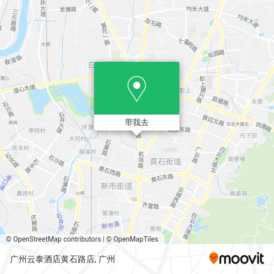 广州云泰酒店黄石路店地图