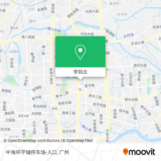 中海环宇城停车场-入口地图