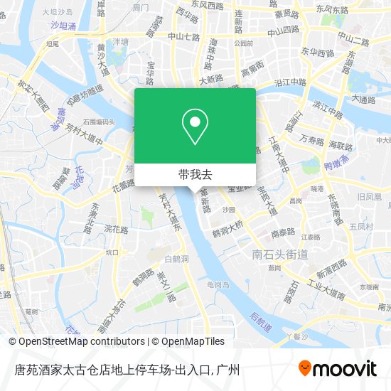唐苑酒家太古仓店地上停车场-出入口地图