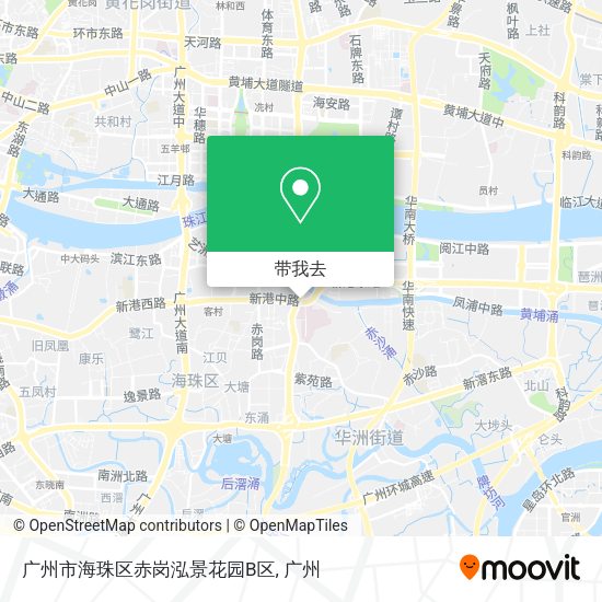 广州市海珠区赤岗泓景花园B区地图