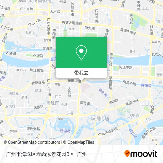 广州市海珠区赤岗泓景花园B区地图