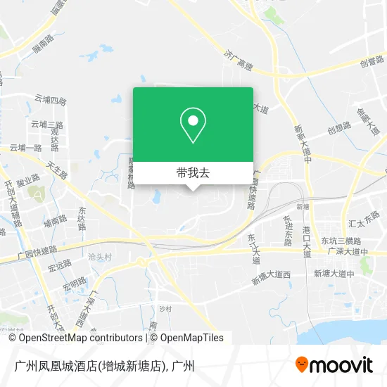 广州凤凰城酒店(增城新塘店)地图