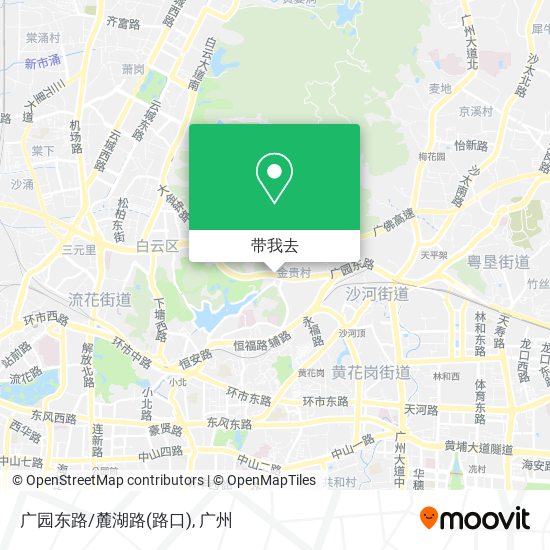 广园东路/麓湖路(路口)地图
