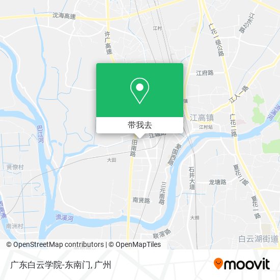 广东白云学院-东南门地图