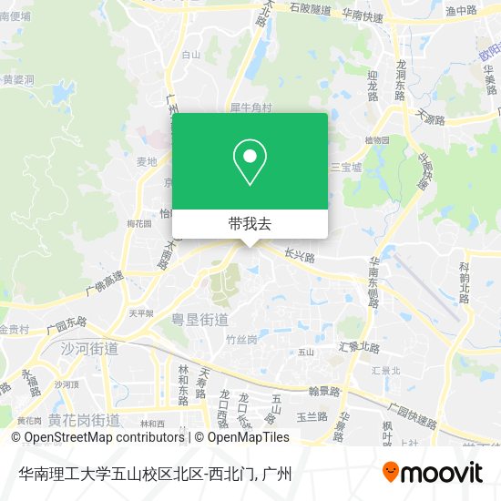 华南理工大学五山校区北区-西北门地图