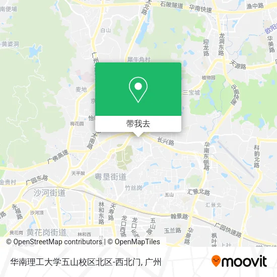 华南理工大学五山校区北区-西北门地图