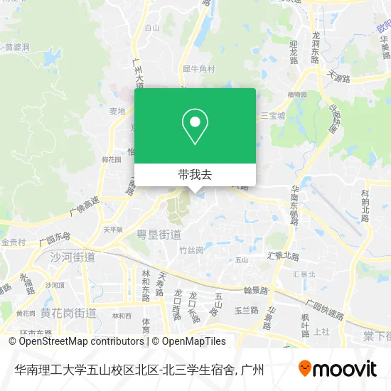 华南理工大学五山校区北区-北三学生宿舍地图