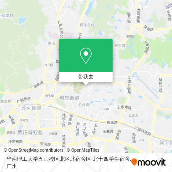 华南理工大学五山校区北区北宿舍区-北十四学生宿舍地图