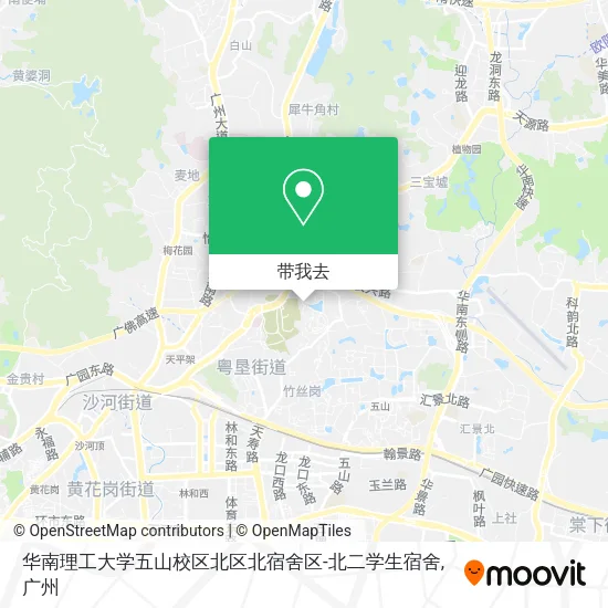 华南理工大学五山校区北区北宿舍区-北二学生宿舍地图