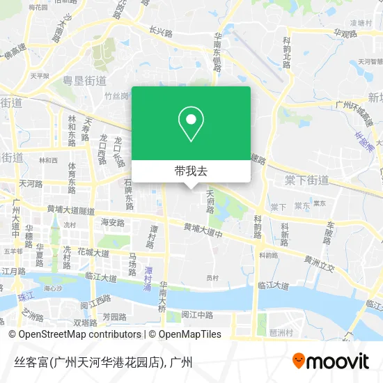 丝客富(广州天河华港花园店)地图