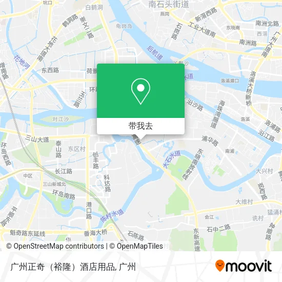广州正奇（裕隆）酒店用品地图