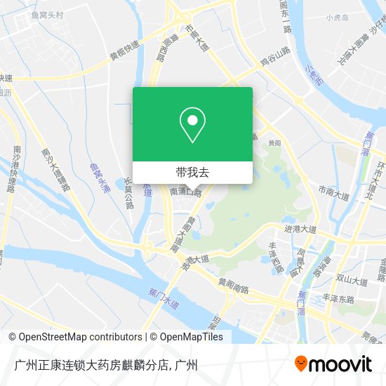 广州正康连锁大药房麒麟分店地图