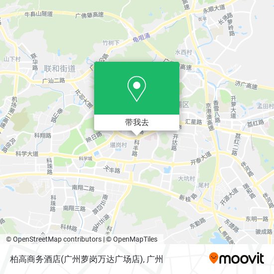 柏高商务酒店(广州萝岗万达广场店)地图