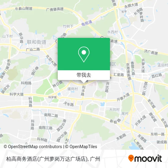 柏高商务酒店(广州萝岗万达广场店)地图