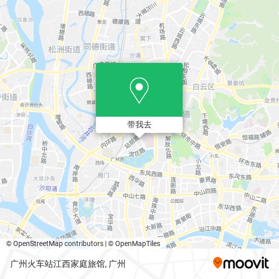 广州火车站江西家庭旅馆地图