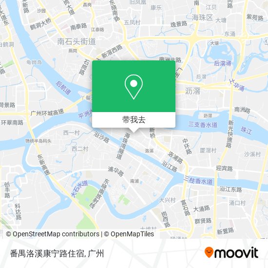番禺洛溪康宁路住宿地图