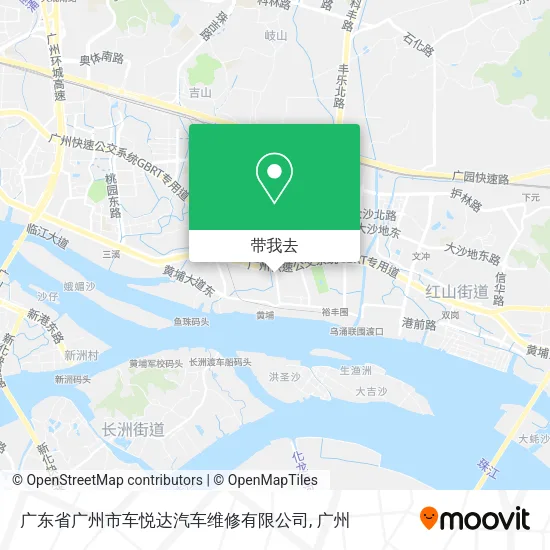 广东省广州市车悦达汽车维修有限公司地图