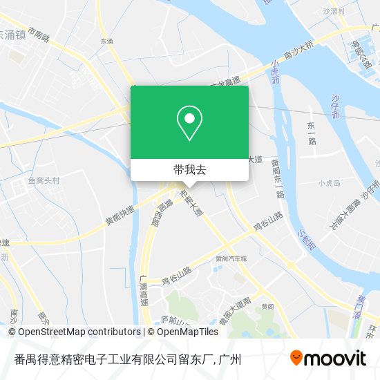 番禺得意精密电子工业有限公司留东厂地图