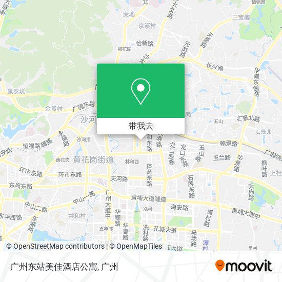 广州东站美佳酒店公寓地图