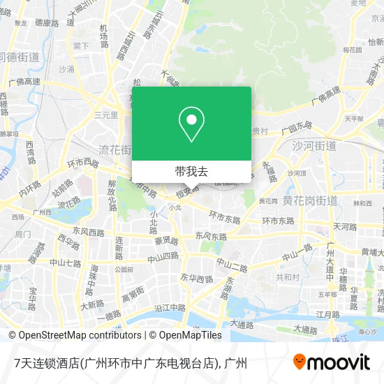 7天连锁酒店(广州环市中广东电视台店)地图