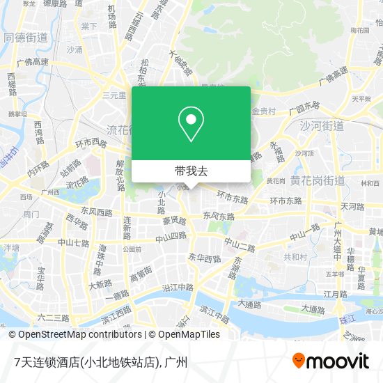 7天连锁酒店(小北地铁站店)地图