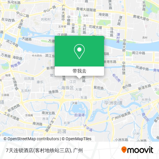 7天连锁酒店(客村地铁站三店)地图