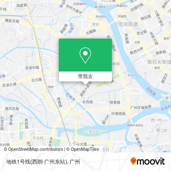 地铁1号线(西朗-广州东站)地图