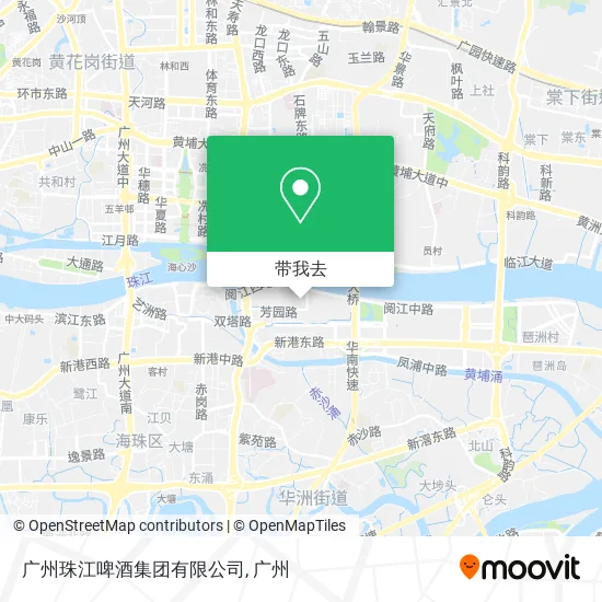 广州珠江啤酒集团有限公司地图