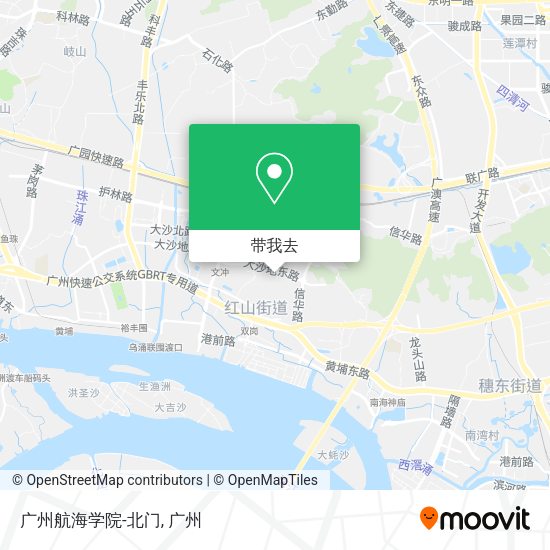 广州航海学院-北门地图