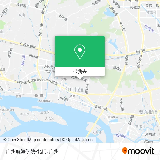 广州航海学院-北门地图