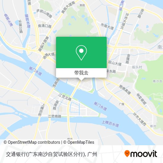 交通银行(广东南沙自贸试验区分行)地图