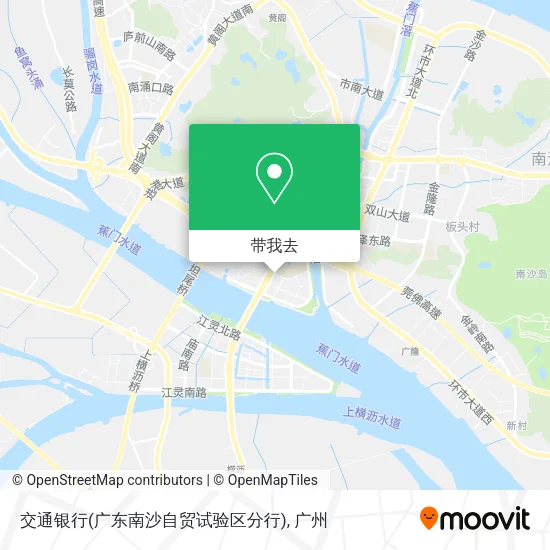 交通银行(广东南沙自贸试验区分行)地图