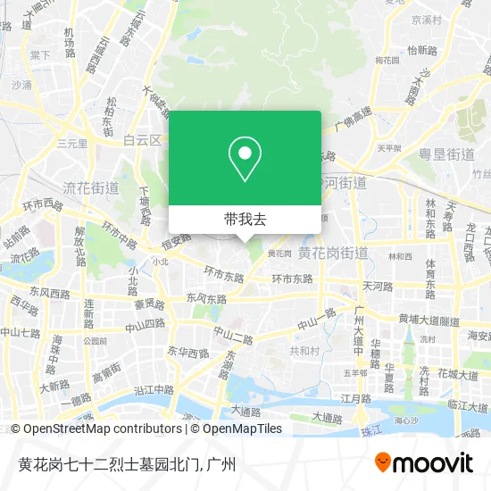 黄花岗七十二烈士墓园北门地图