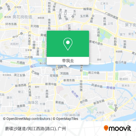 磨碟沙隧道/阅江西路(路口)地图
