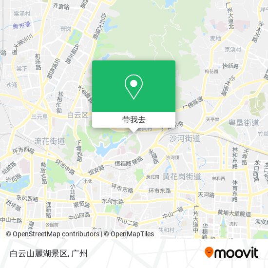 白云山麗湖景区地图