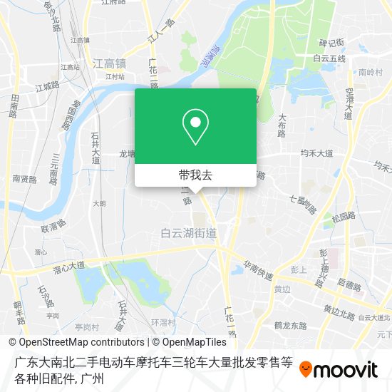 广东大南北二手电动车摩托车三轮车大量批发零售等各种旧配件地图