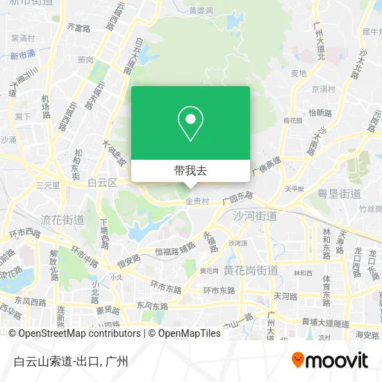 白云山索道-出口地图