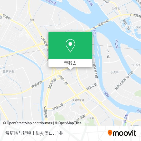 留新路与祈福上街交叉口地图
