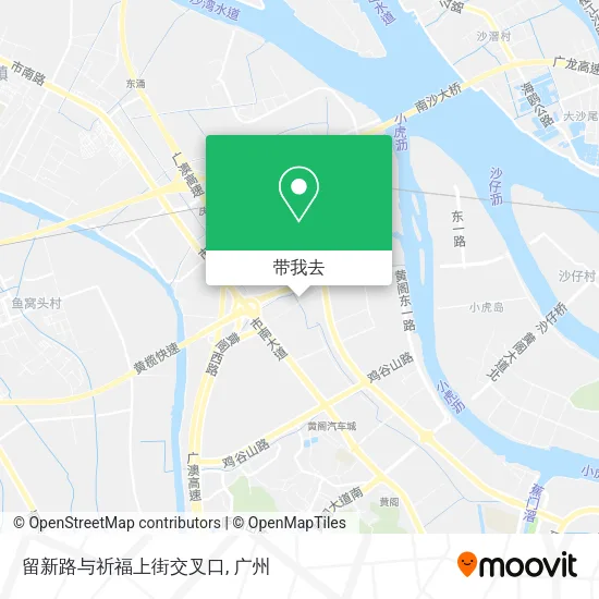 留新路与祈福上街交叉口地图