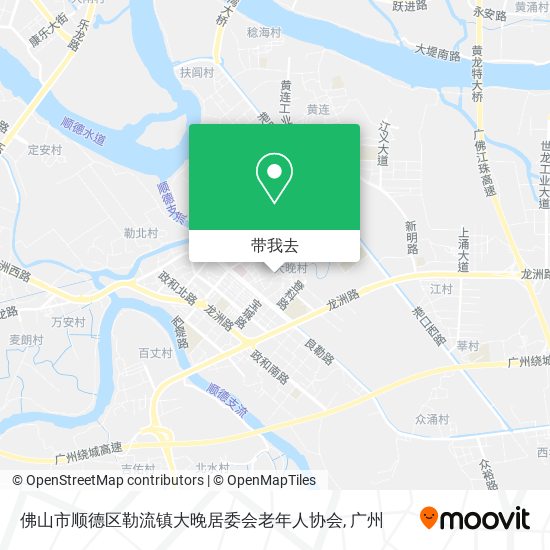 佛山市顺德区勒流镇大晚居委会老年人协会地图