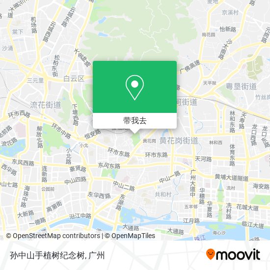孙中山手植树纪念树地图